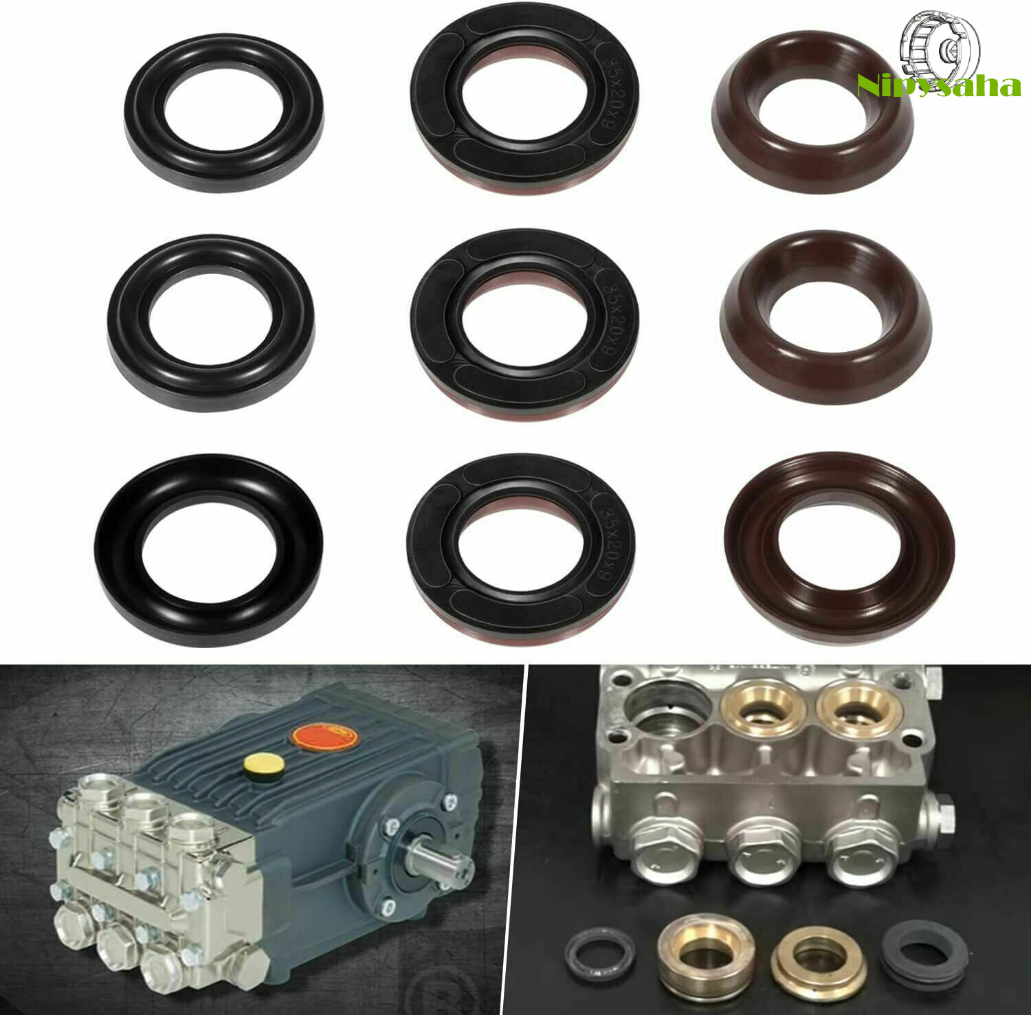 General Pump Replacement Seal Packing Kit K69 for Interpump TS2021 & TS1511