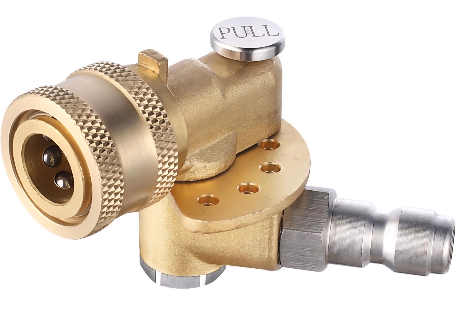 Quick Connecting Pivoting Brass Coupler Attachment 120 Degree with 5 Angles and