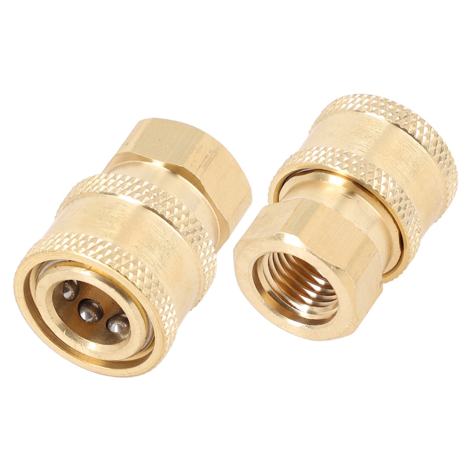 2pcs High Pressure Washer Coupler Brass Fittings 1/4 In Quick Connect To Female