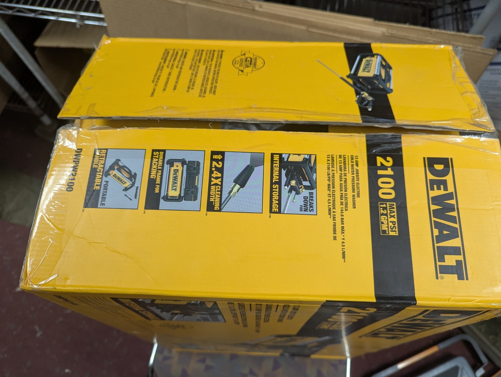 DeWALT (DWPW2100) 2100 PSI 1.2 GPM 13 Amp Pressure Washer Open Box Never Used!