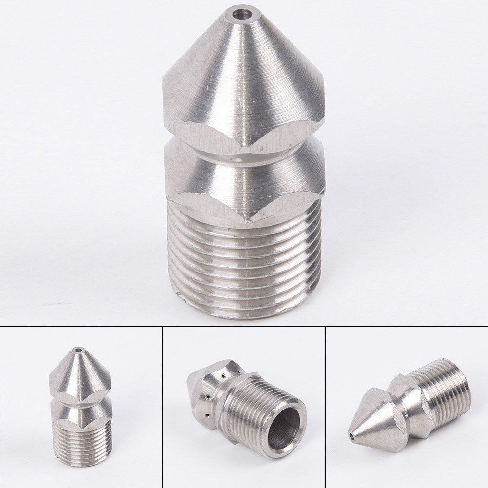 Washer Nozzle Cleaner Sewer Head Hose Drain 3/8BSP Male Steel Brass Rustproof