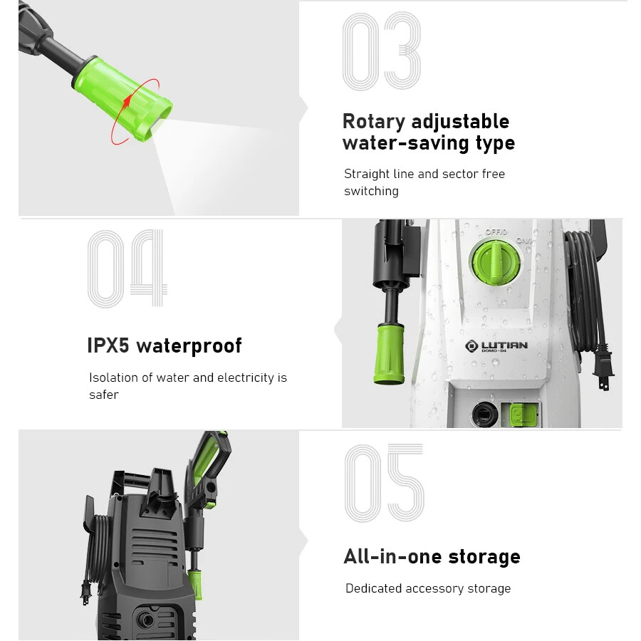 High-pressure Car Washer Household 220V Water Pump Cleaner Portable Water Gun