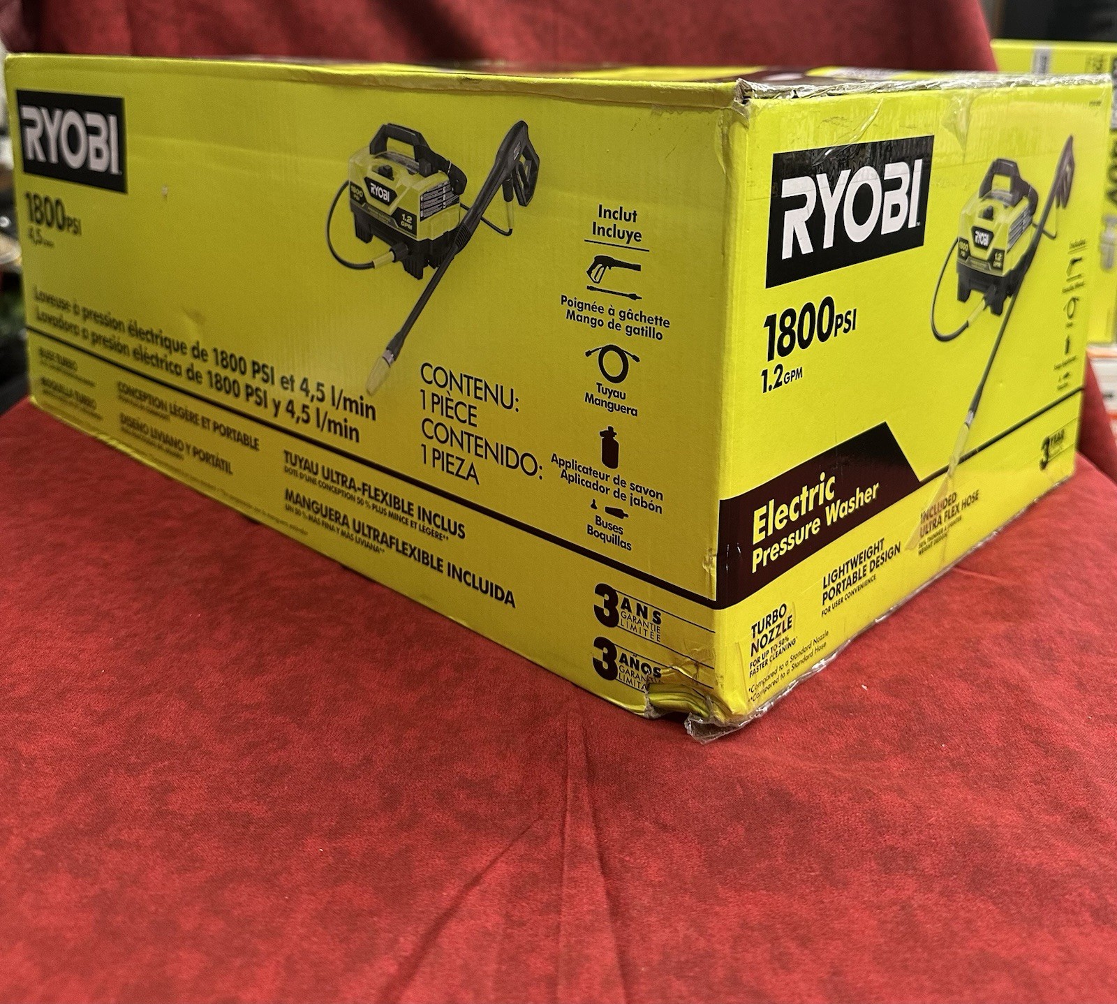 💥NEW SEALED💥RYOBI RY141802 1800PSI 1.2GPM COLD WATER ELECTRIC PRESSURE WASHER!