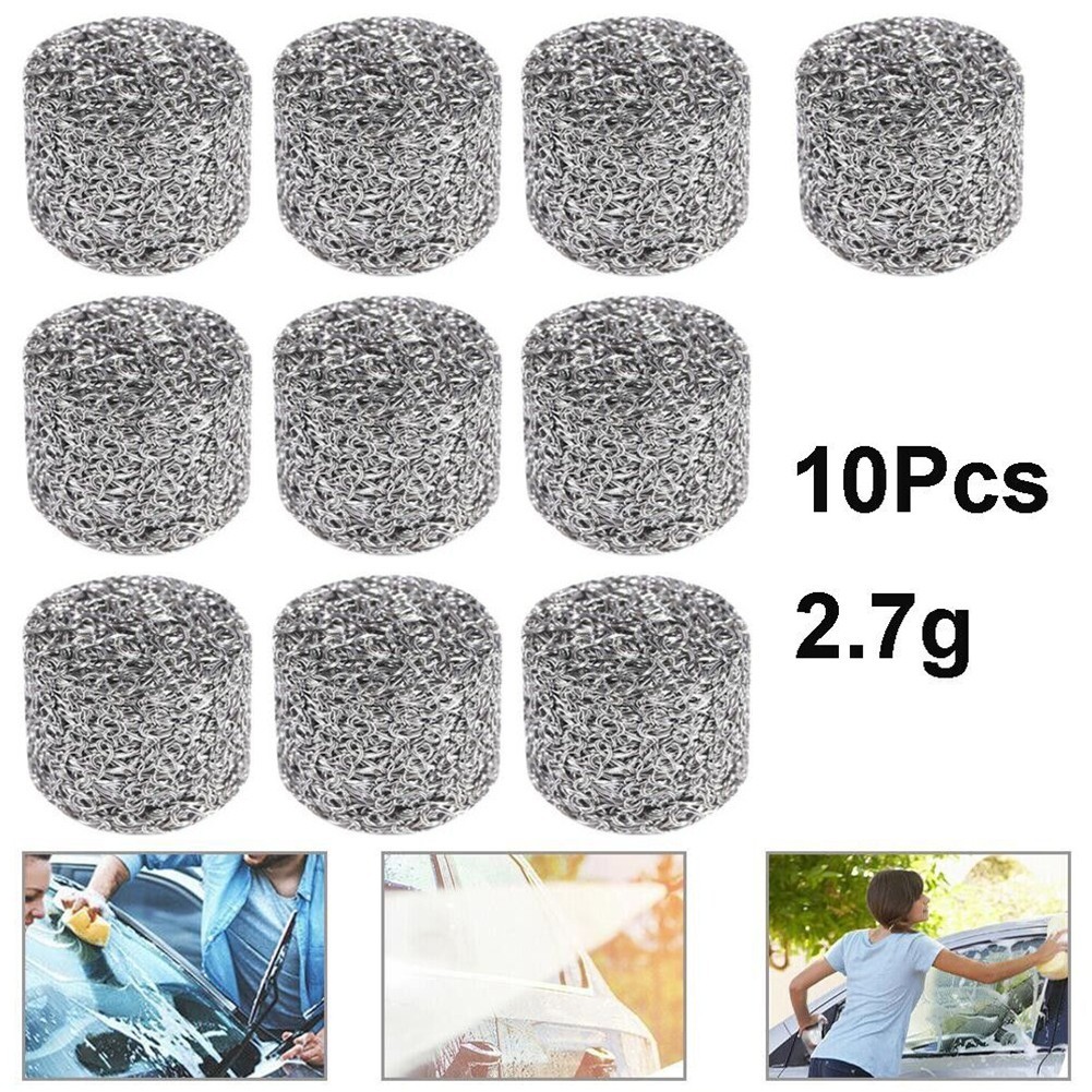 10pcs/set Stainless Steel Foam Mesh Filters Gauze Filter 14*11mm