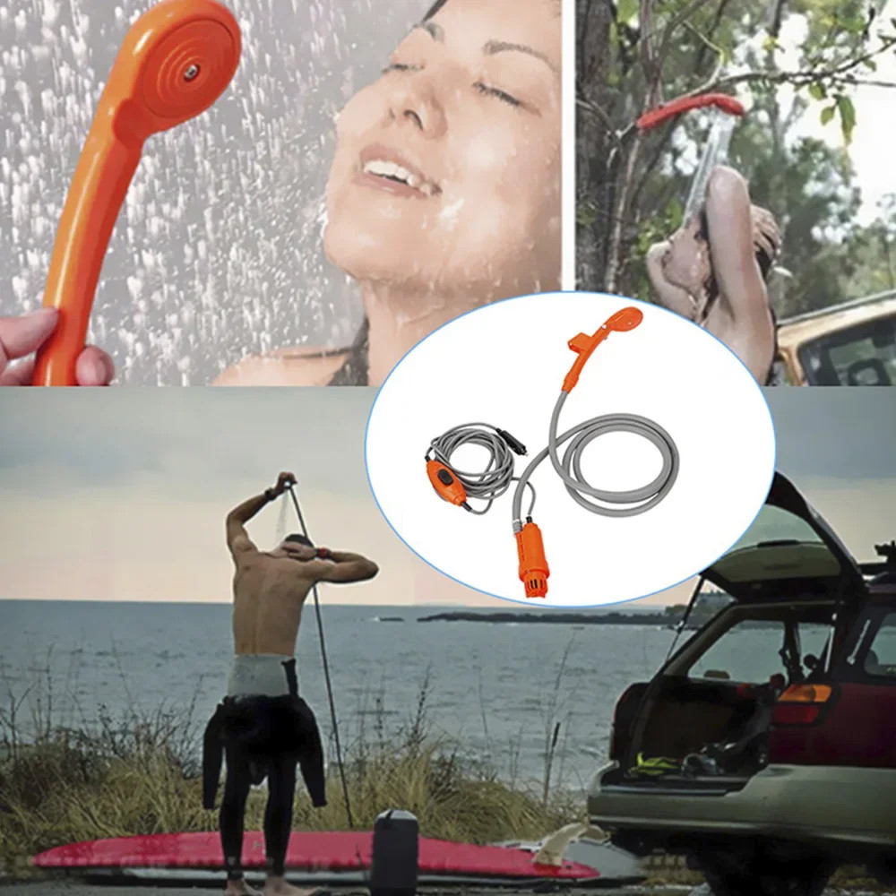 12V Portable Car Wash Pump High Pressure Electric Washer Gun for Outdoor Camping