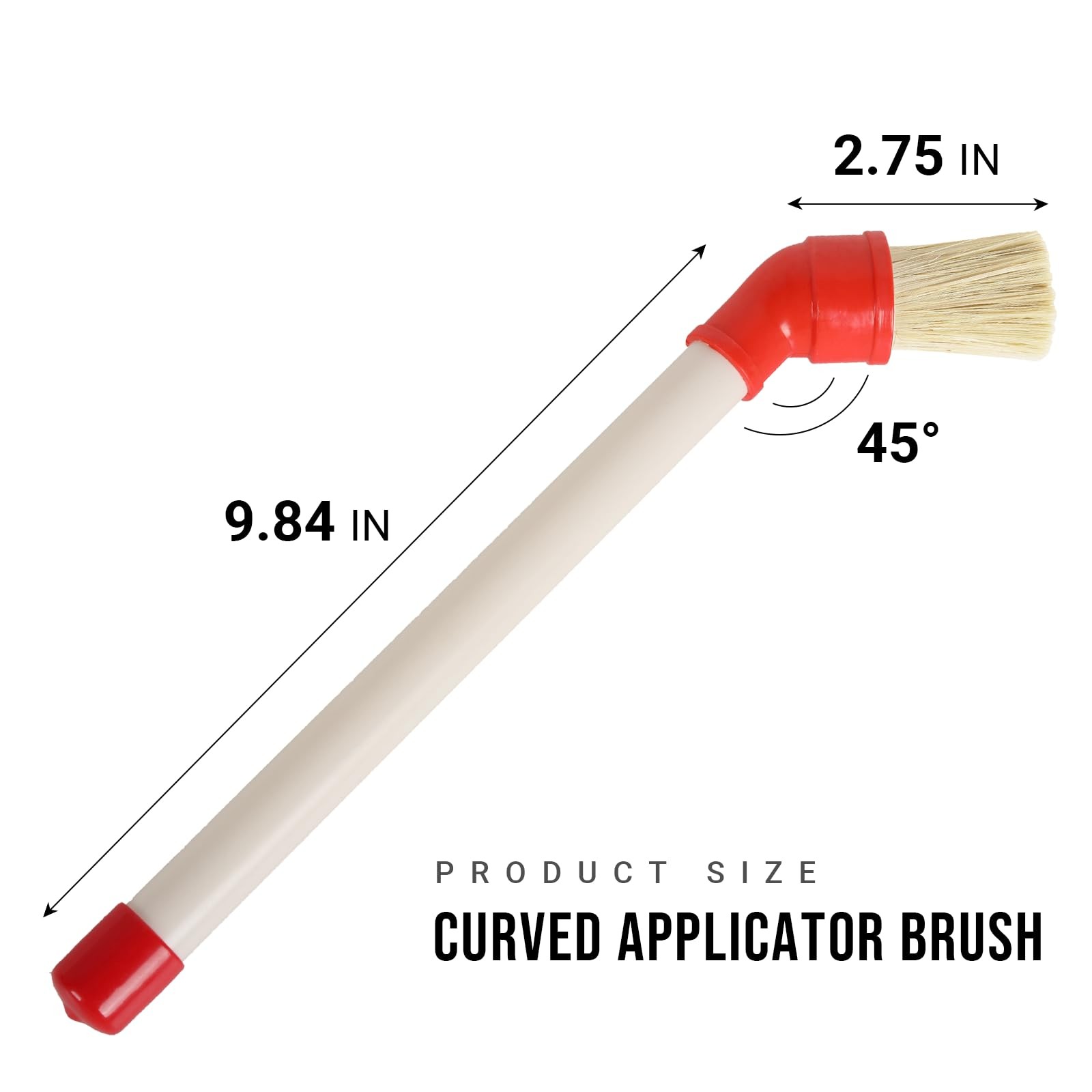 Calvana (2-Pack) Curved Applicator Brush 11″ Plastic Handle – Large