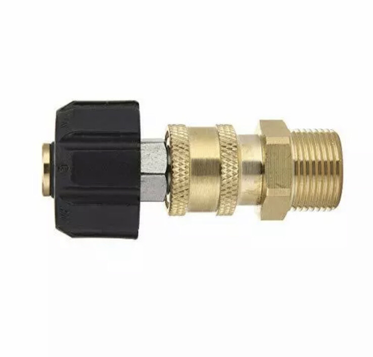 Mingle Pressure Washer Adapter Set Quick Connect Gun to Wand M22 14mm to 1/4 …