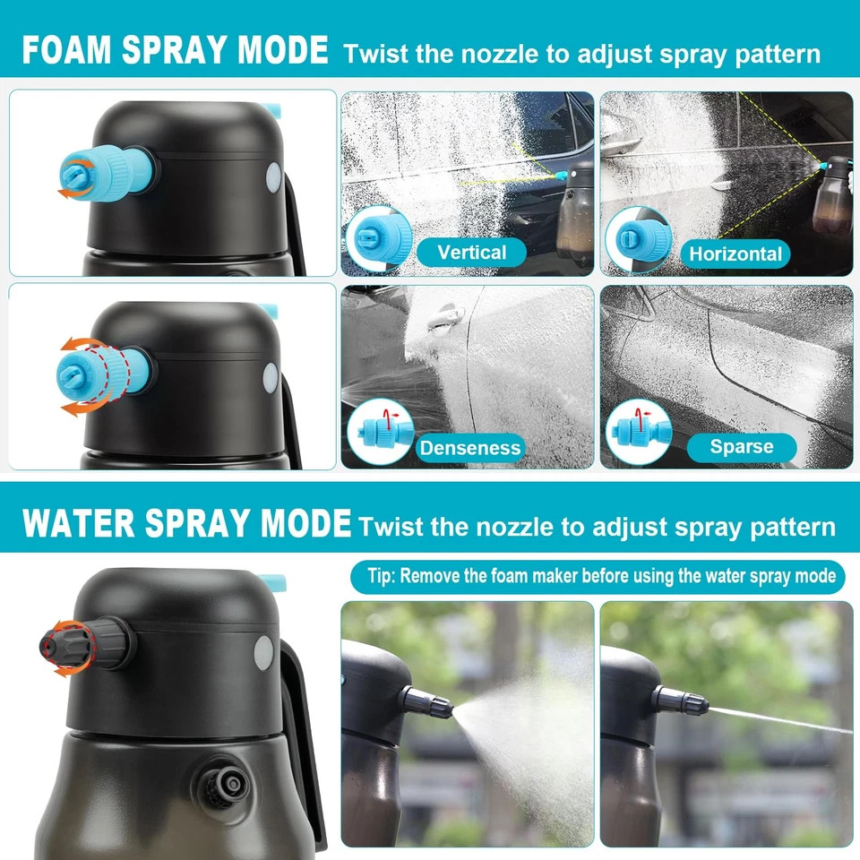 GENERIC ELECTRIC FOAM SPRAYER CAR WASH 68OZ/2L,60PSI – BLACK /BLUE