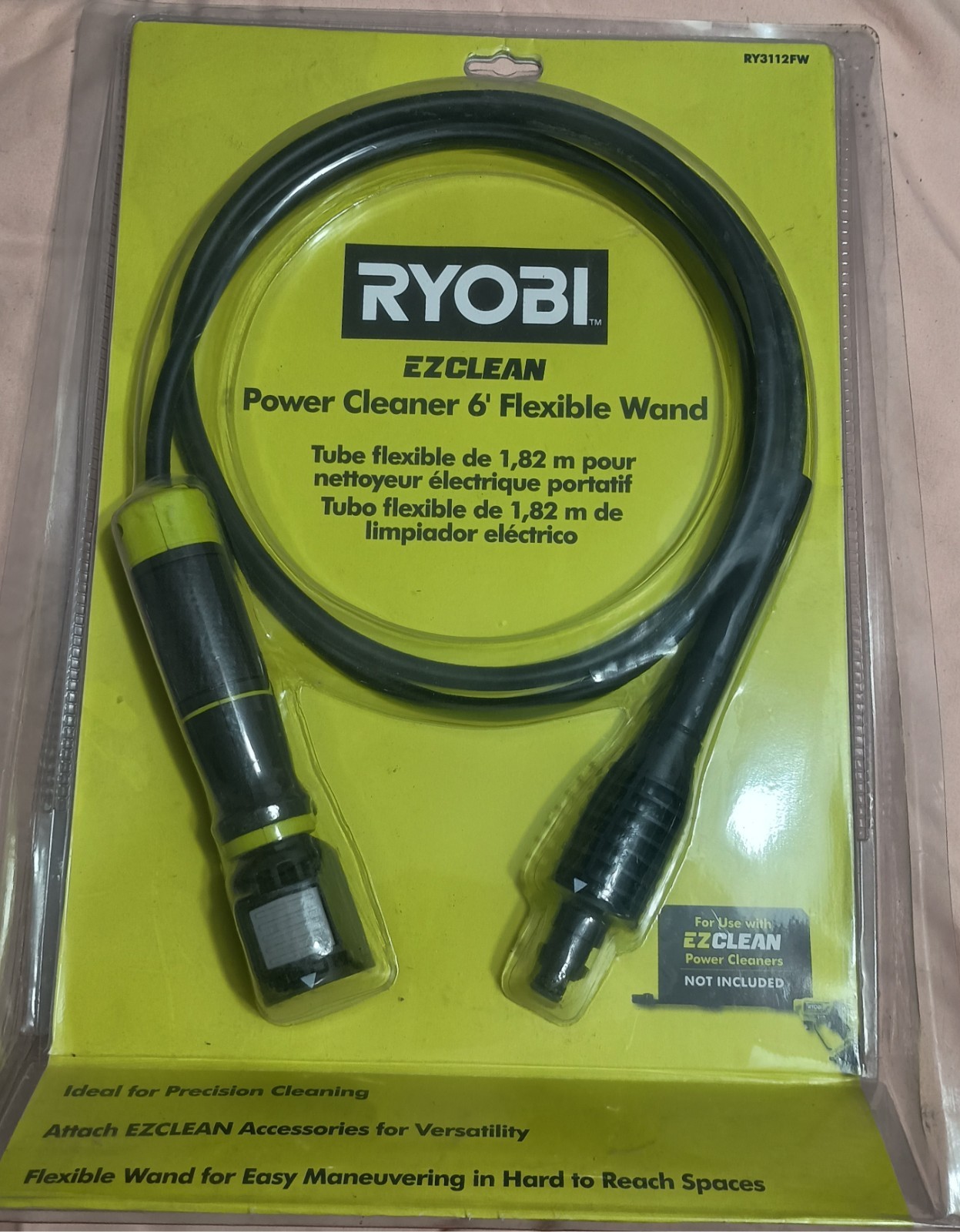 RYOBI – 6′ Flexible Wand – RY3112FW – Use w/ EZCLEAN Power Cleaners – BRAND NEW