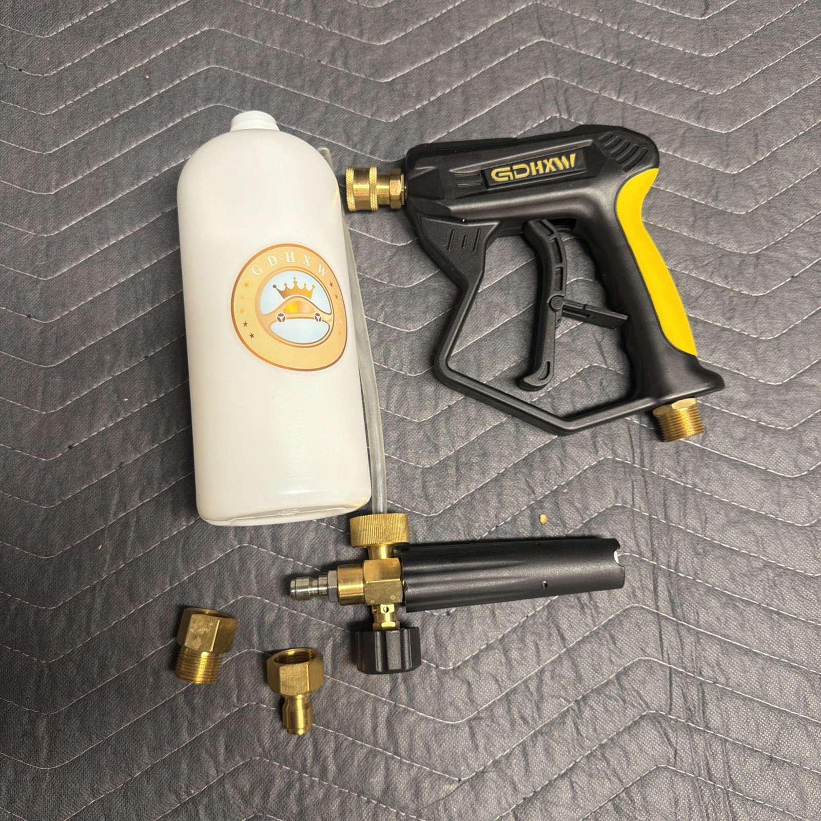 High Pressure Washer Gun with/ Foam Cannon, 2 Adapters for Car