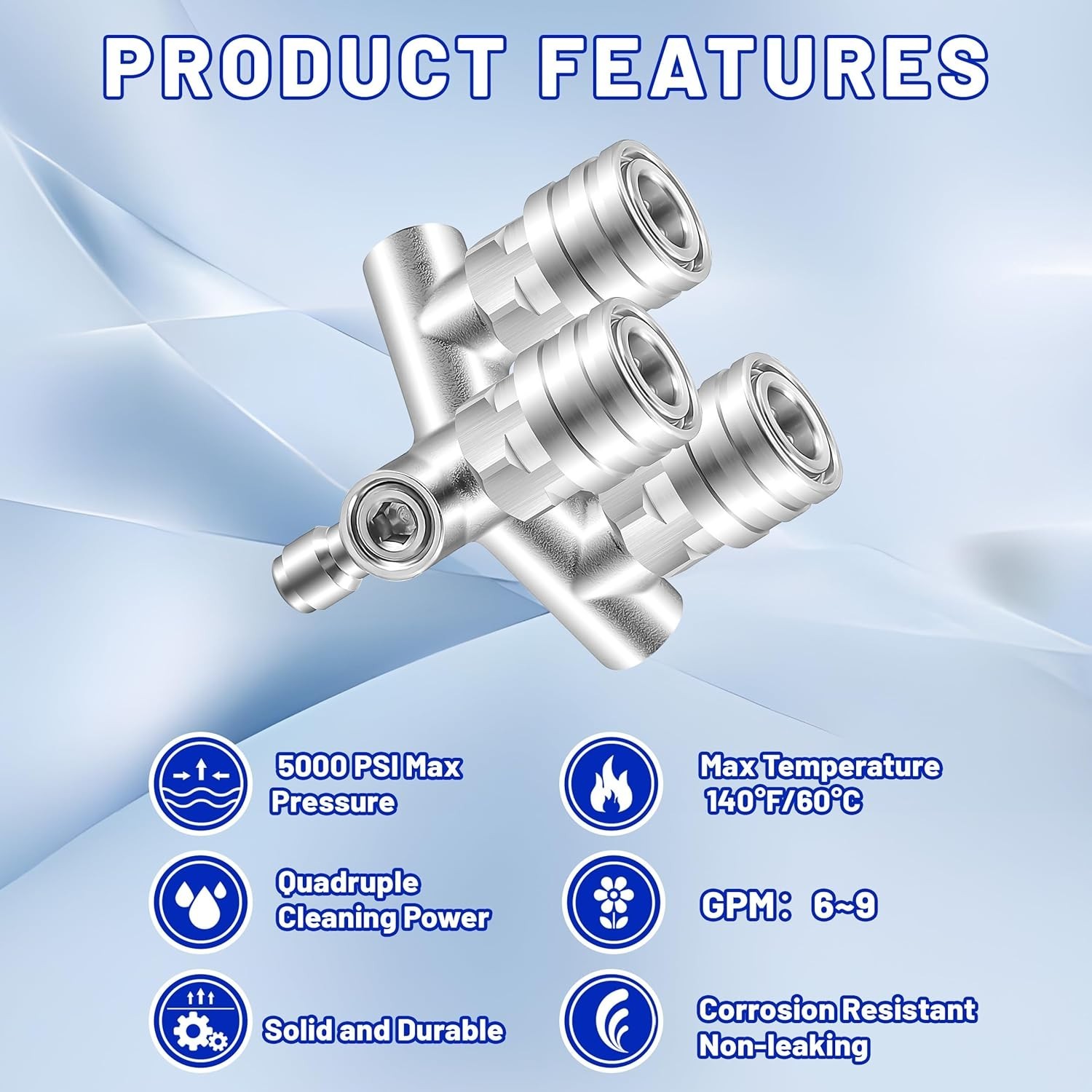Professional Grade Pressure Washer Nozzle Set – 3-in-1, 5000 PSI, 13 Pieces