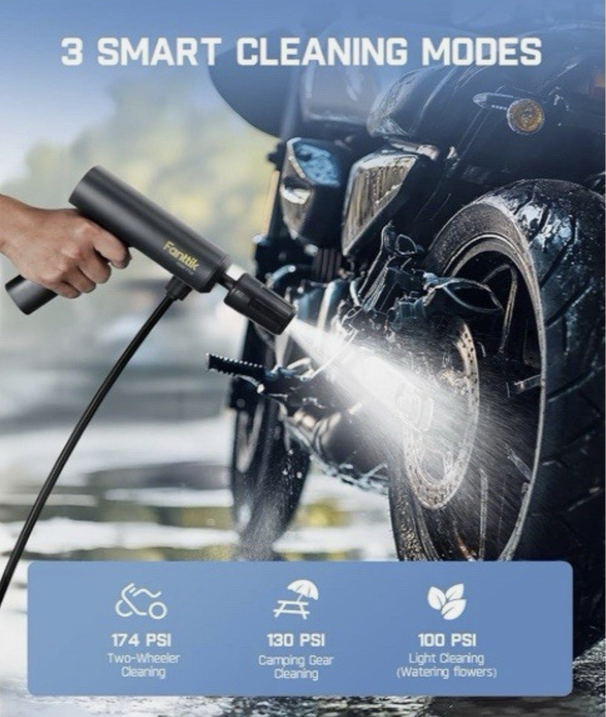 Fanttik K100 Flip Portable Cordless Electric Sprayer, Foldable Pressure Washer.