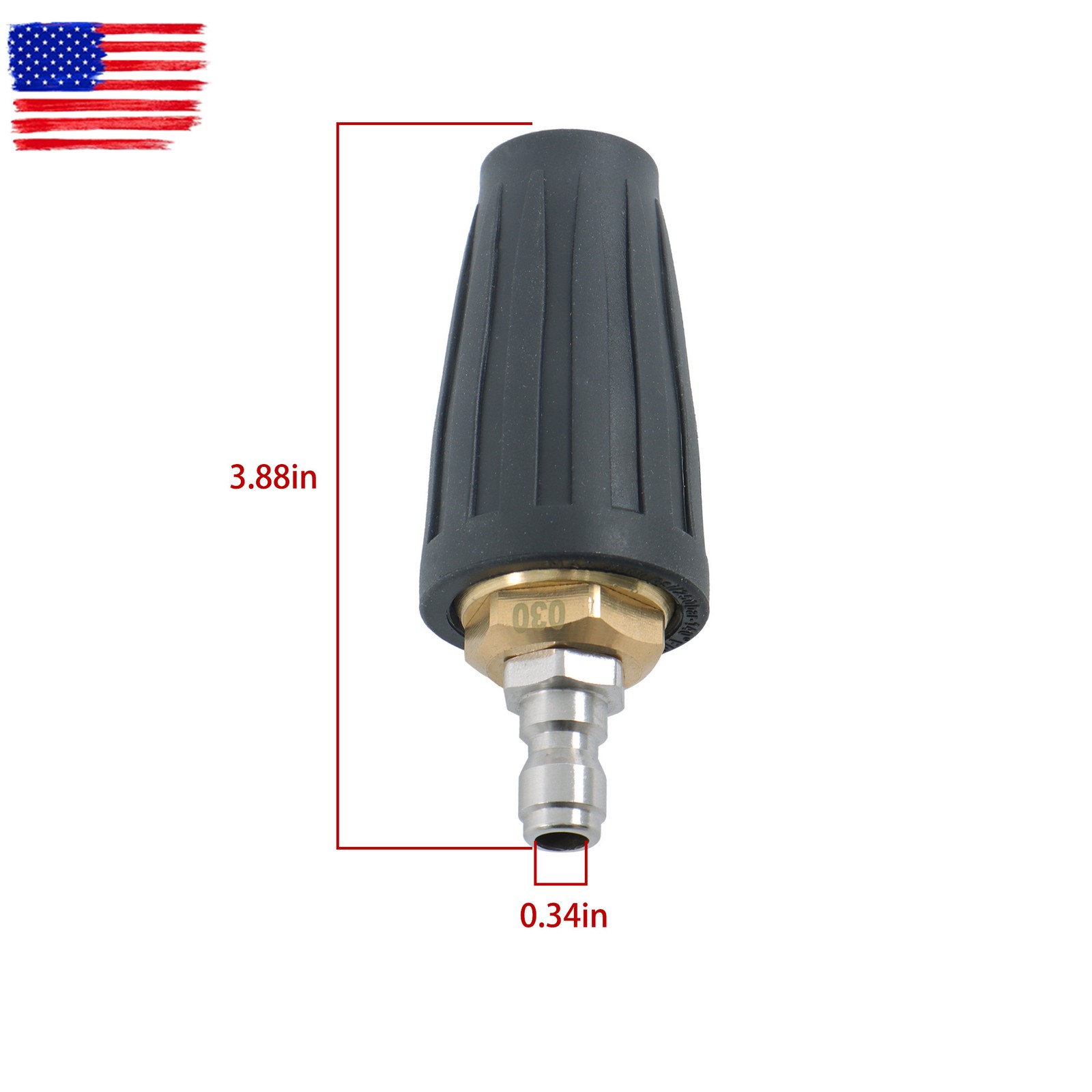 Rotating High Pressure Turbine Nozzle Set with 5 Spray Nozzles 1/4 inch 3600 PSI