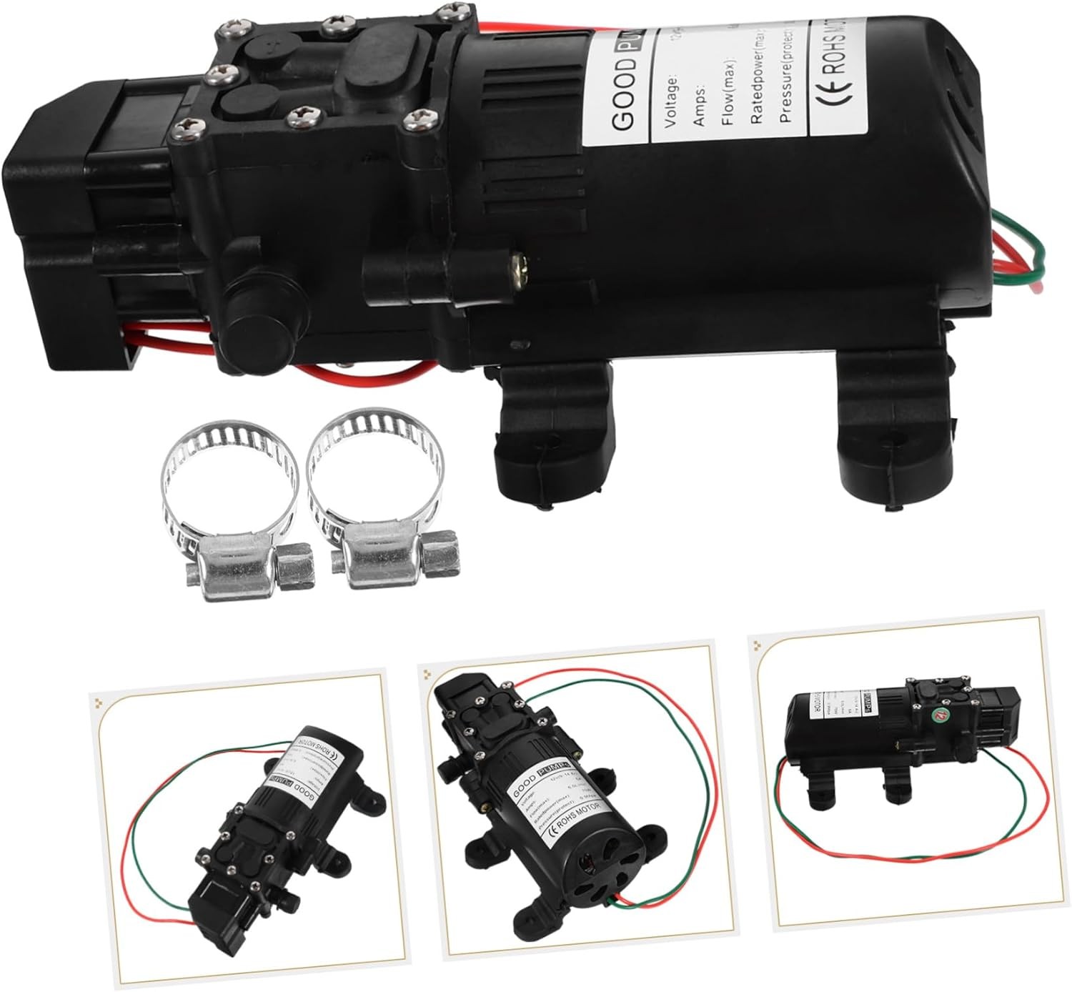 12v Diaphragm Pump for Car Washing Sprayer Pressure Auto Restart Non-corrosive
