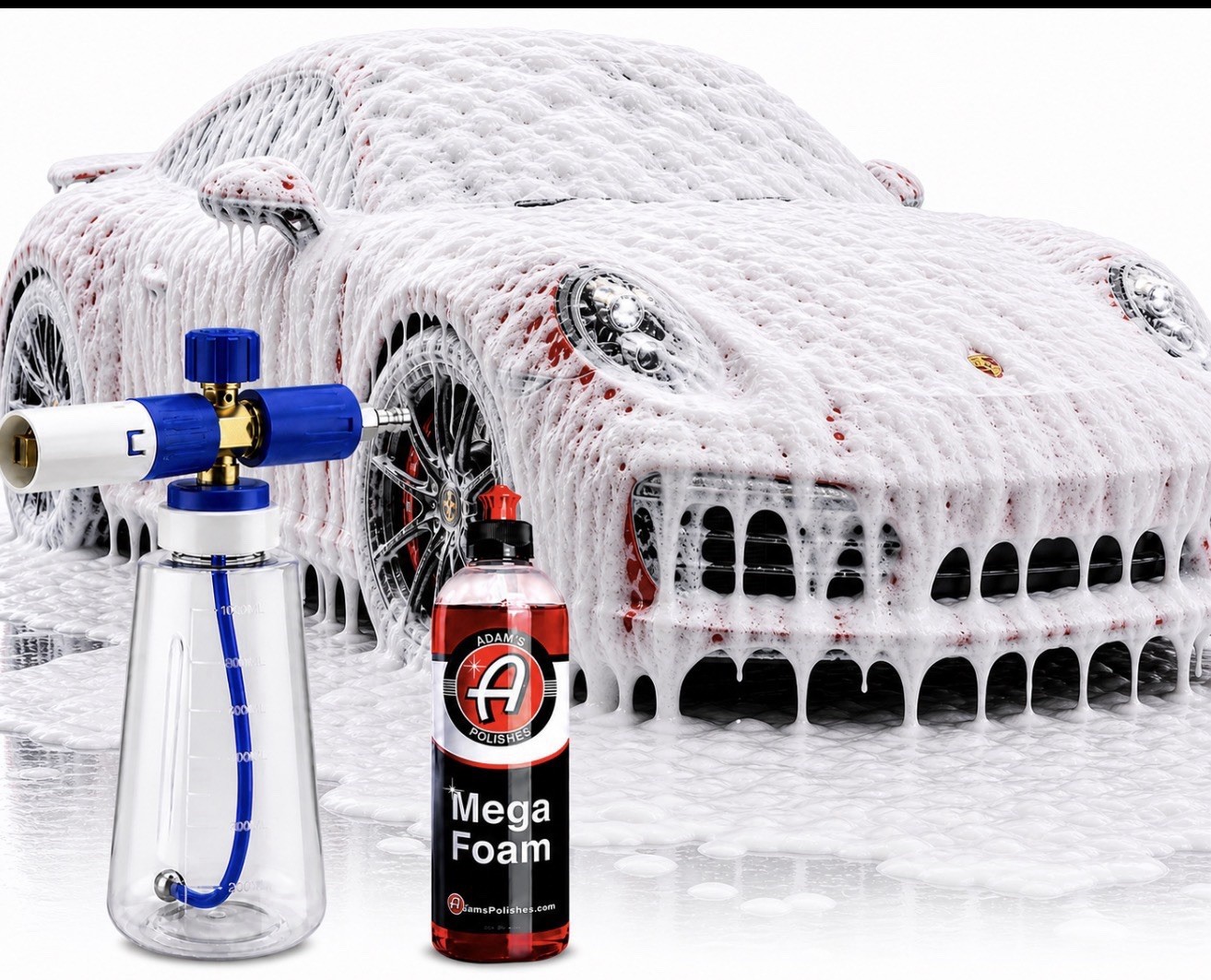 MJJC Like Foam Cannon with 1/4″ Quick Connect , Swivel . BRASS. ADAMS MEGA FOAM