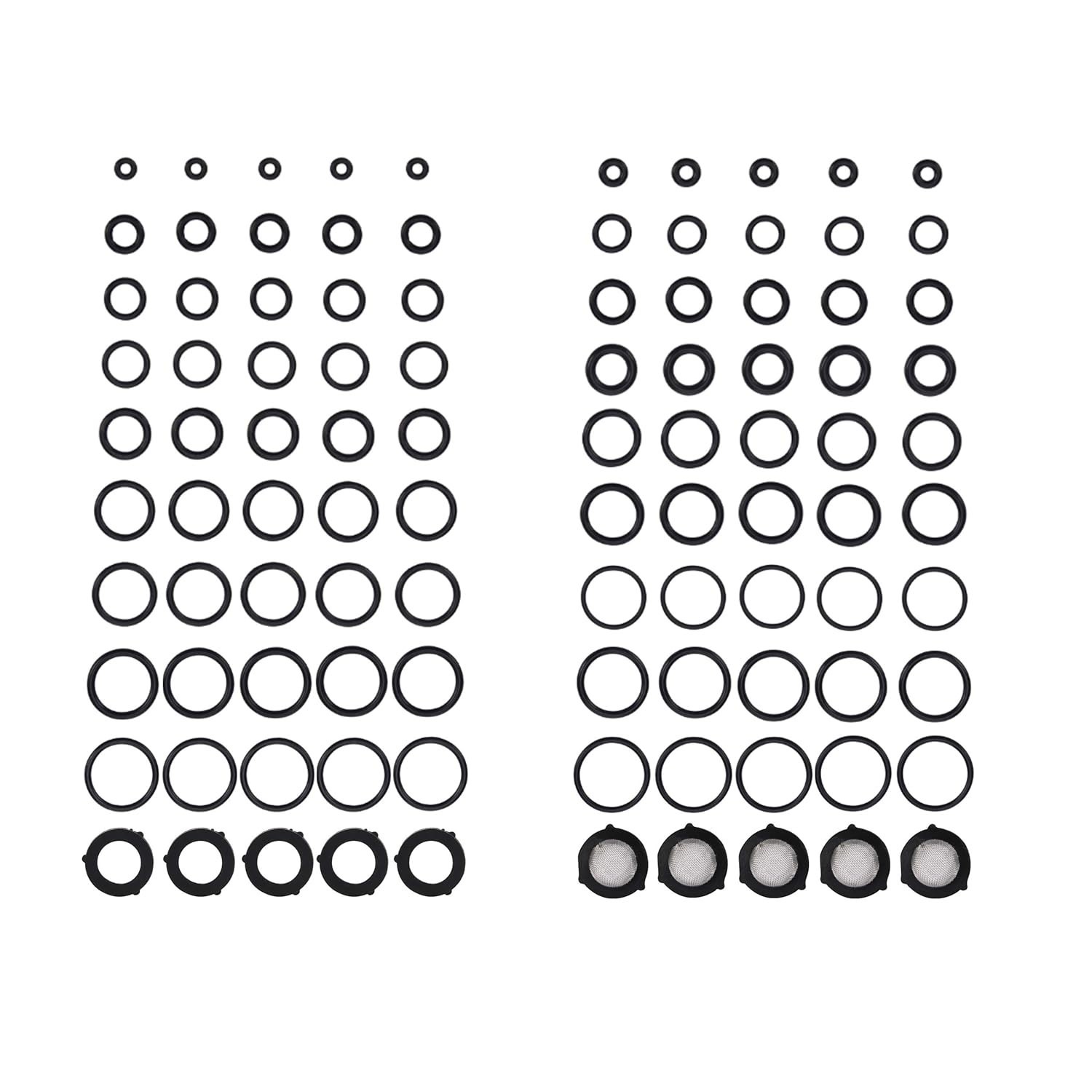 100 Piece Pressure Washer O-Ring Repair Kit Rubber Pump Hose Gun Wand 18 Sizes