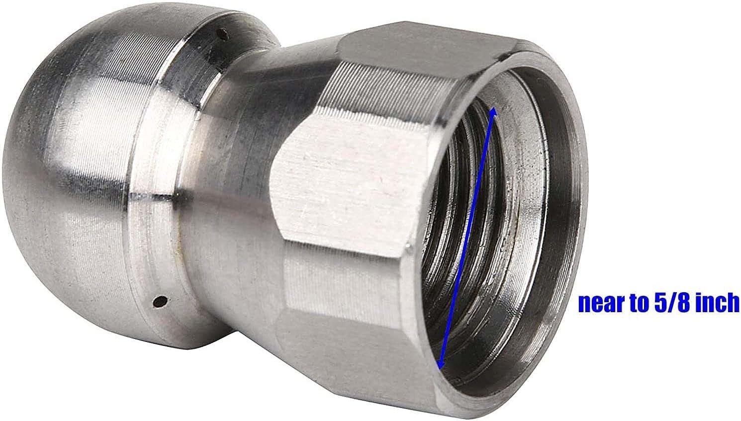 3/8” Button Nose Jet Nozzle – Efficient Stainless Steel Design for 4000 PSI