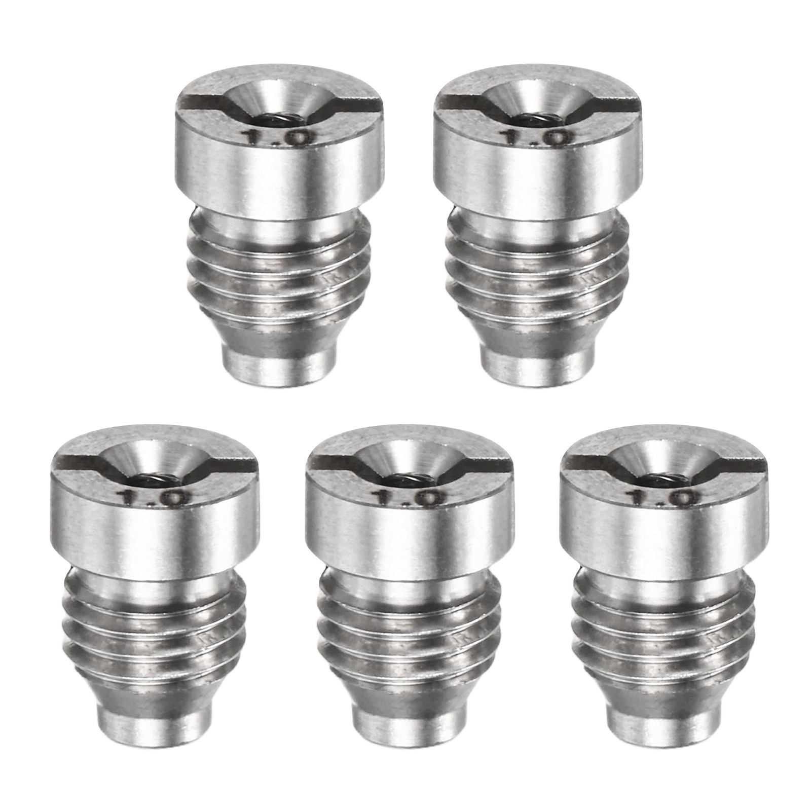 5-Pack 1.0 mm Stainless Steel Foam Cannon Orifice Nozzle Tips for Car Wash