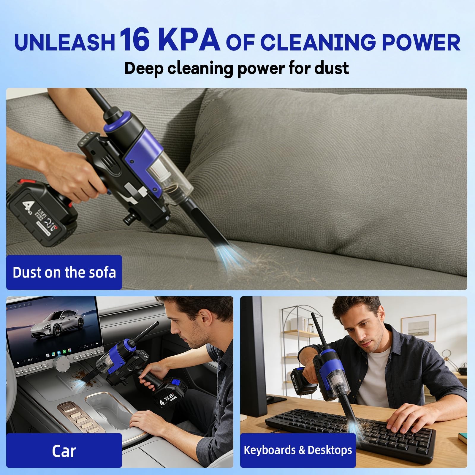 5-in-1 Cordless Handheld Cleaning Tool for Home, Garden, and Car Detailing