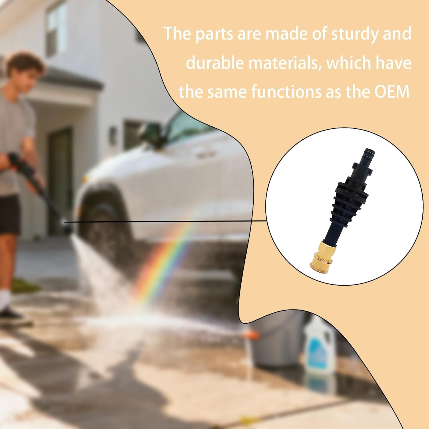 5.9 inch Nozzle portable pressure cleaner tool suitable for Worx HydroShot