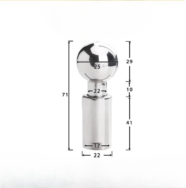 1/2″ 3/4″1″ 2″ Rotating Tank Washing Nozzle CIP Rotary Spray Ball Cleaning Head