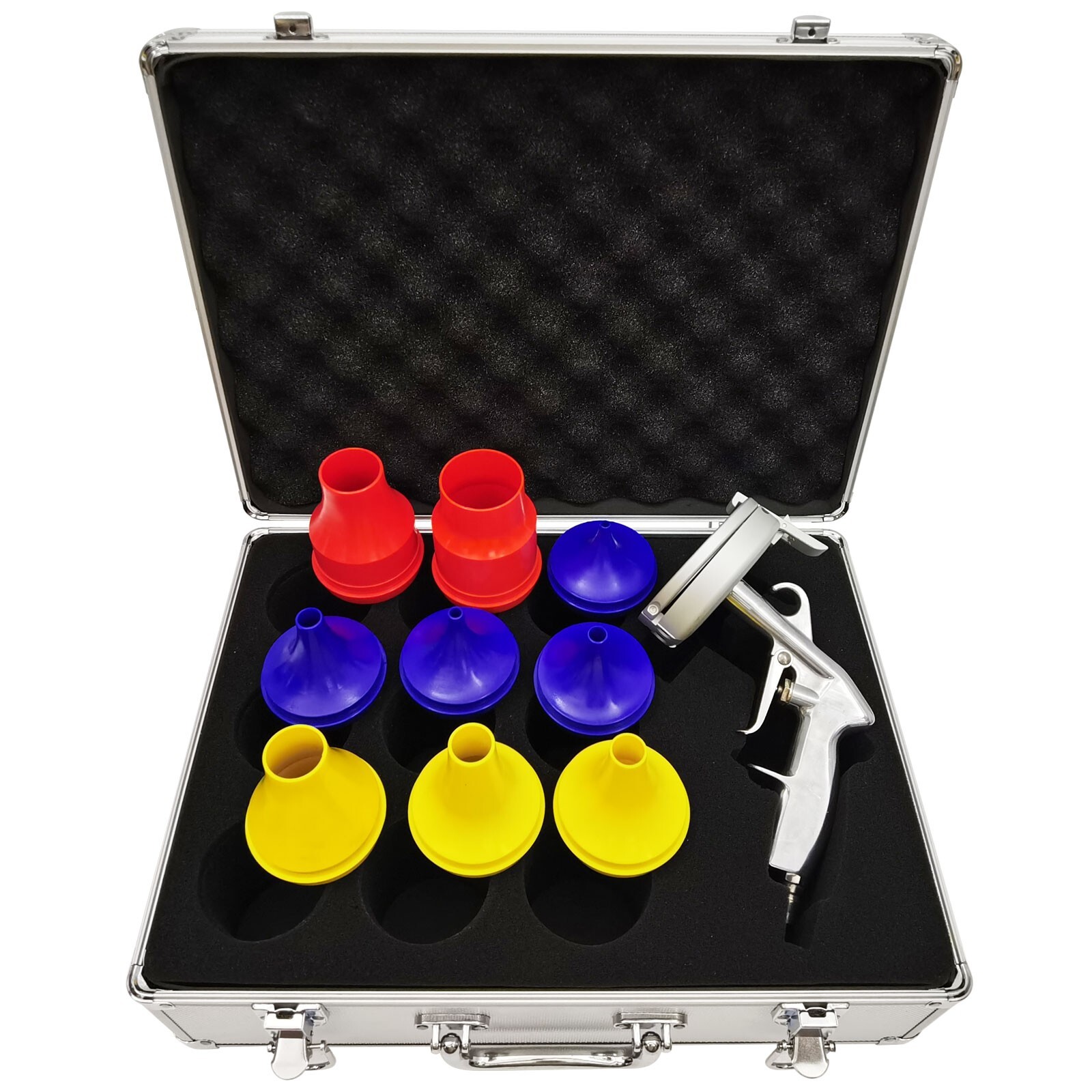 Pneumatic Hose and Tube Cleaning Gun Pressure Cleaning Tool Set with 9 Nozzles