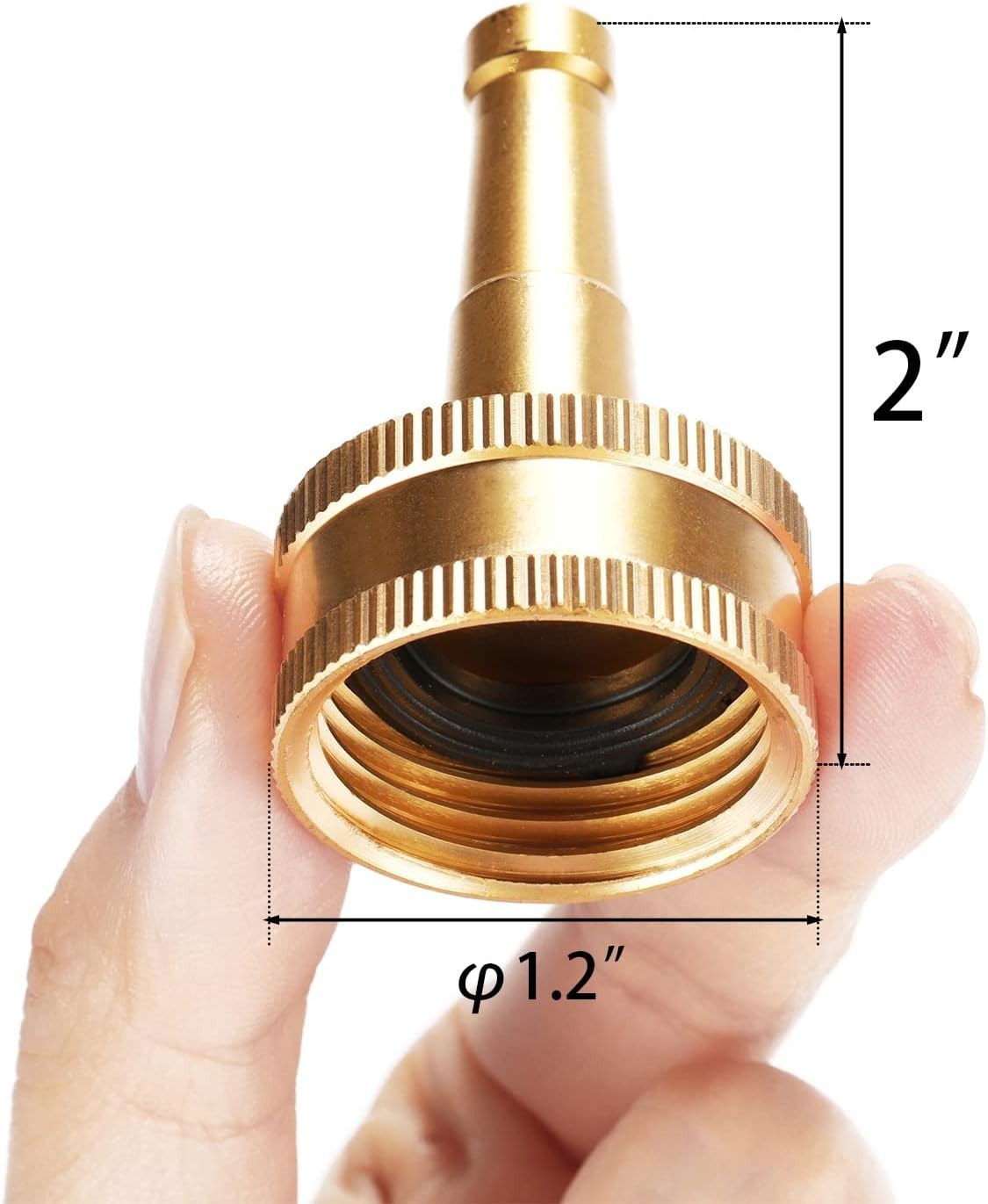 Versatile Brass Garden Hose Jet Nozzle with Shut Off Valve – High Pressure Duo