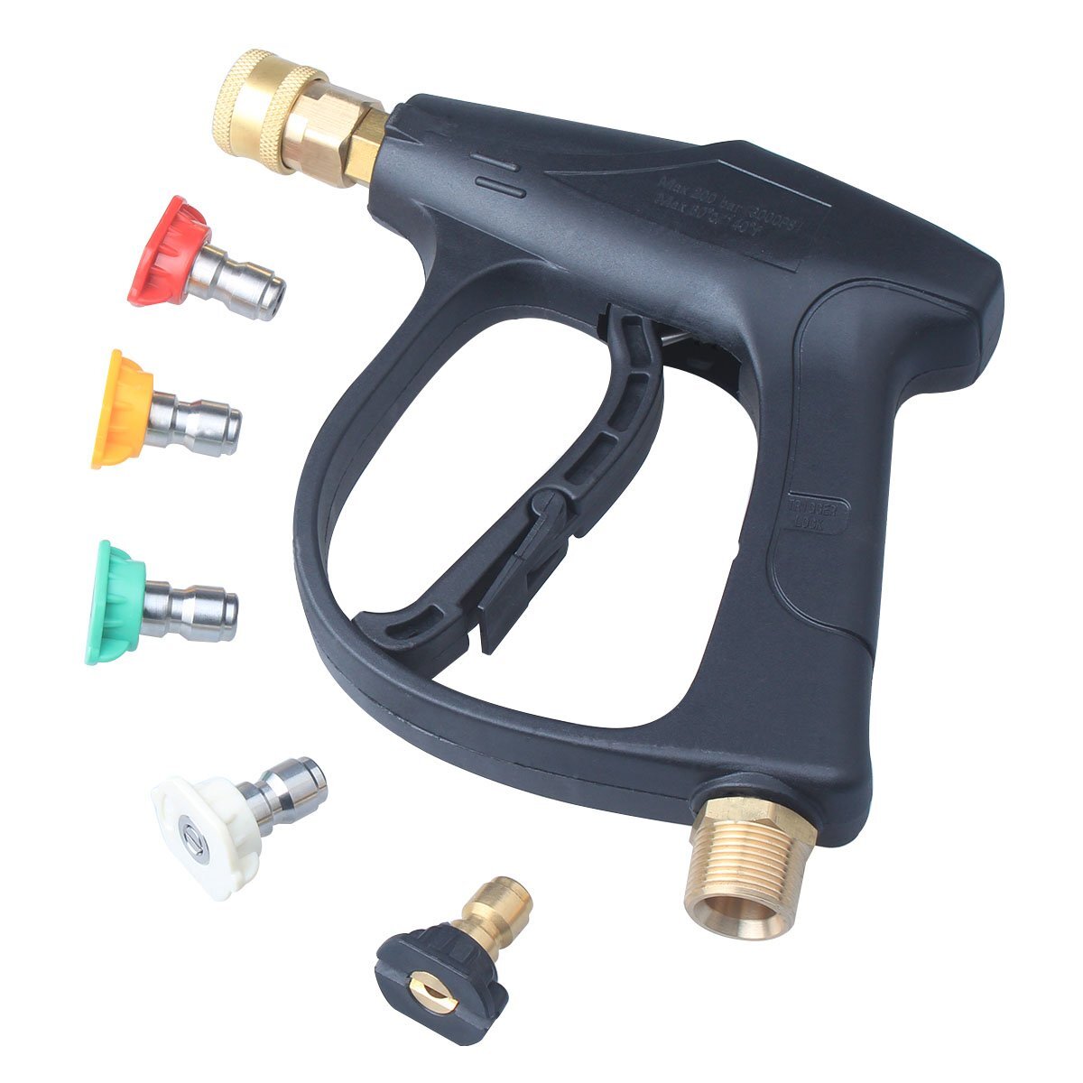 DUSICHIN DUS-220 Short Wand High Pressure Washer Gun,3000 PSI Max, 5 Pressure