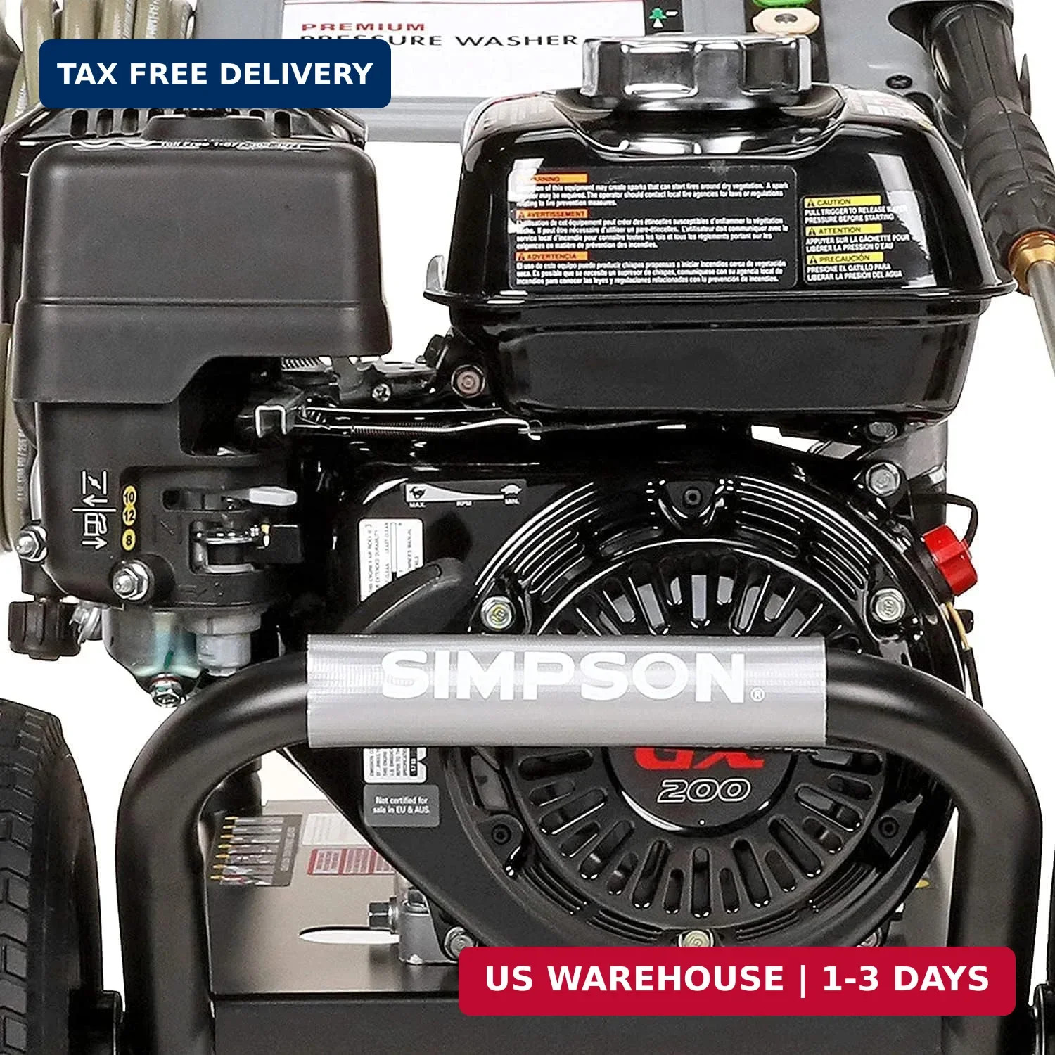 SIMPSON Cleaning PS3228 PowerShot 3300 PSI Gas Pressure Washer, 2.5 GPM, Honda G