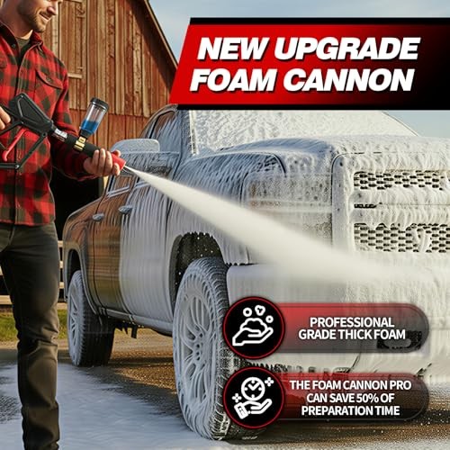 Foam Cannon for Pressure Washer with 1/4” Quick Connector | Car Wash Foam