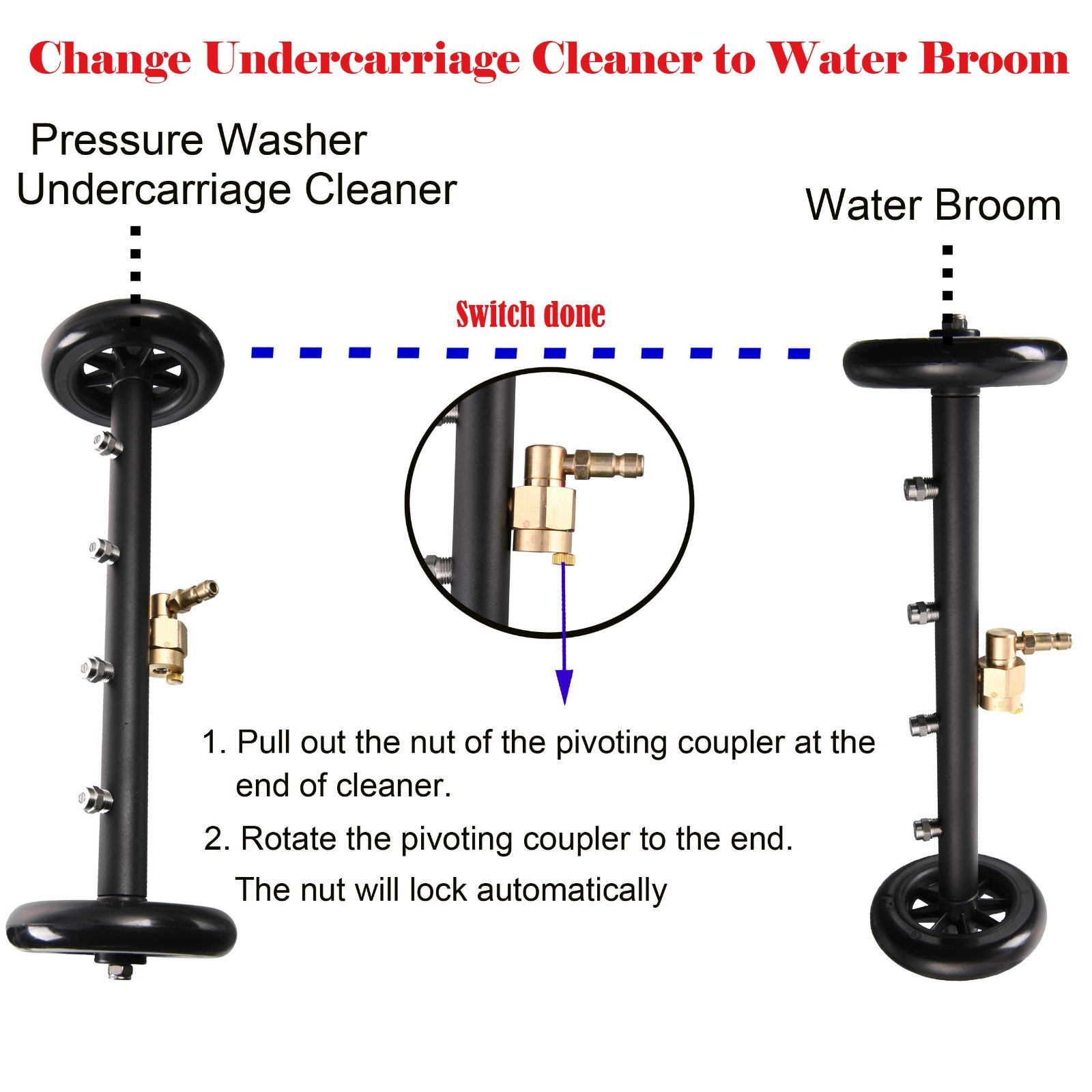 Tool Daily Pressure Washer Undercarriage Cleaner 4000 PSI w/ 16″ Wand Incomplete