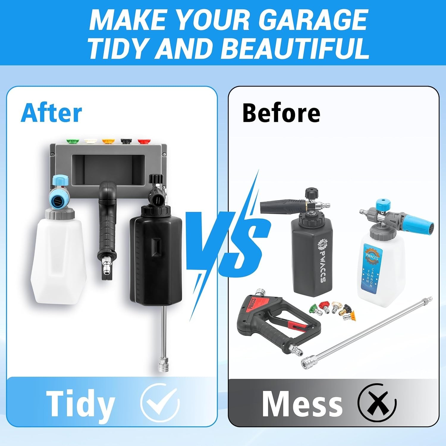Pressure Washer Gun Holder, Foam Cannon Holder, 1/4″ Quick Connect Pre…