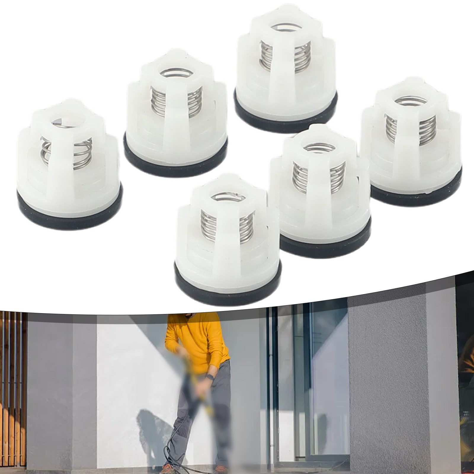 Practical Check Valve Kit 6pcs High Pressure Washer Pressure Pumps Head