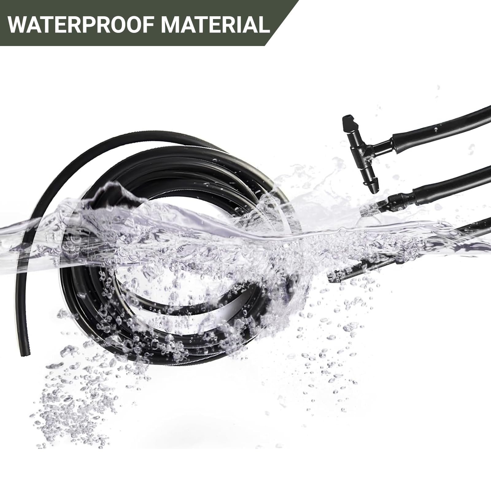 YYTQP 30 PCS Car Windshield Washer Hose Kit, 5M 1 Set #030, Black