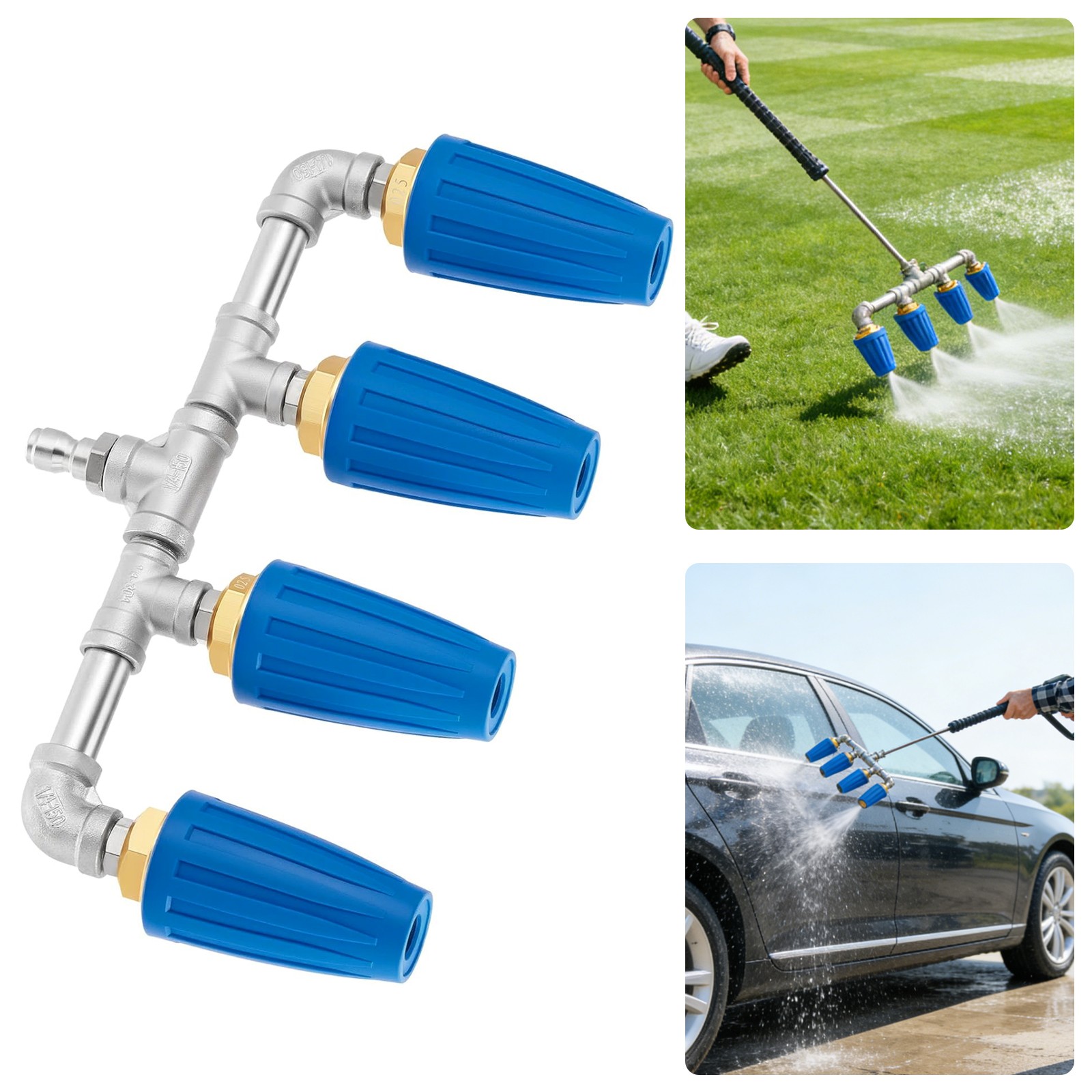 4-in-1 Turbo Nozzle Pressure Washer 4000 PSI 360° Rotating 1/4” Quick Connector