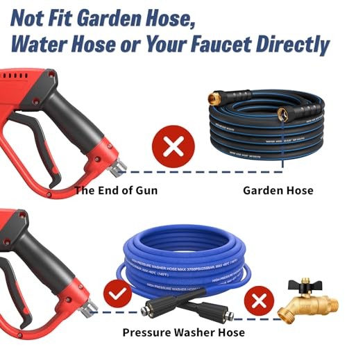 Pressure Washer Gun, with Replacement Wand Extension Power Washer Long 40 Inch
