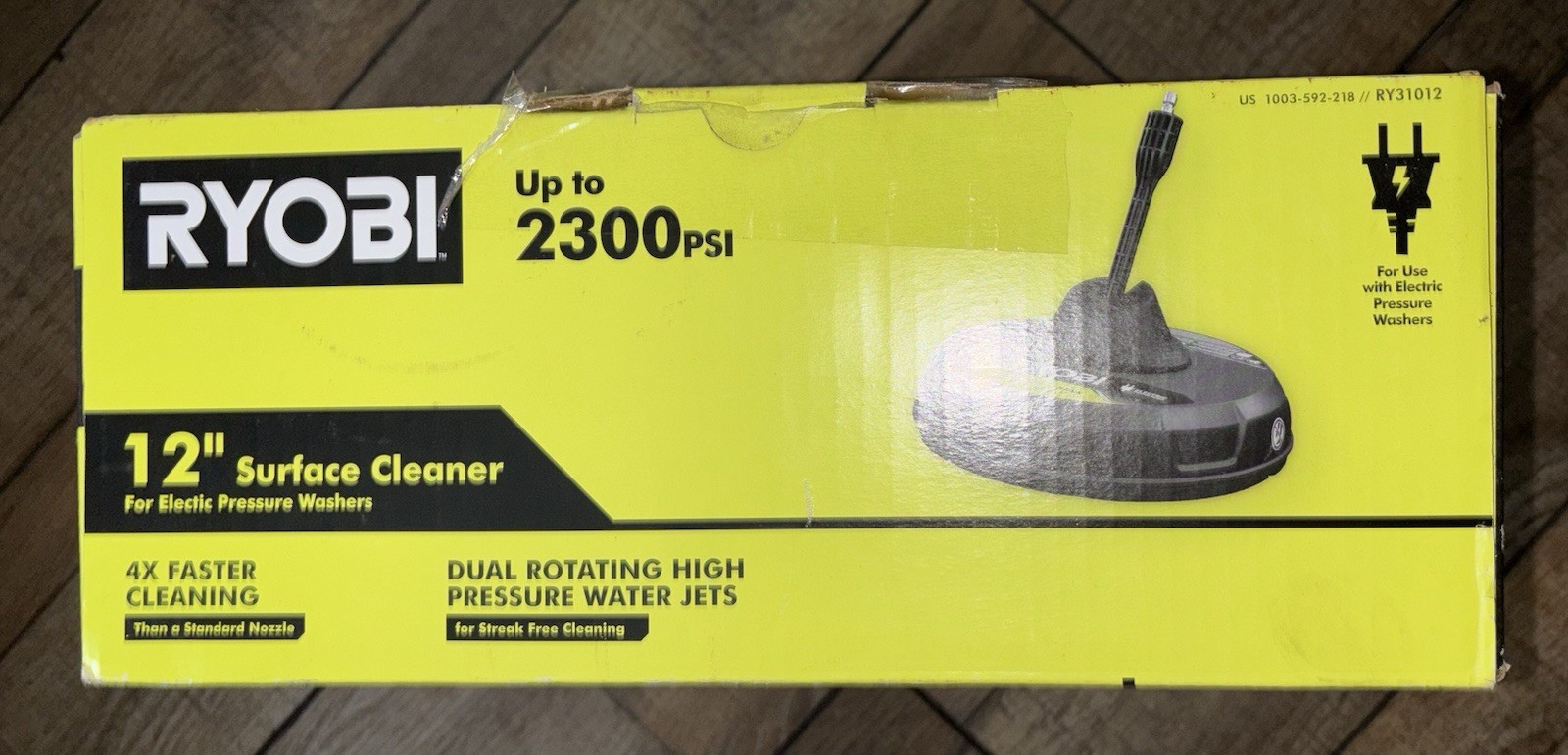 RYOBI (RY31012) 12 inch 2,300 PSI Electric Pressure Washers Surface Cleaner