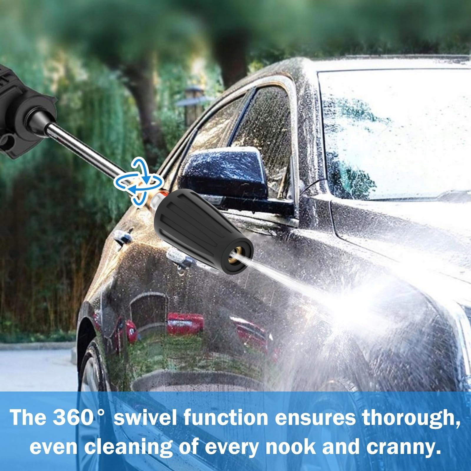 8Pcs Pressure Washer Nozzle Tips Kit | 4000 PSI, 360° Rotating, Quick Connect, 7