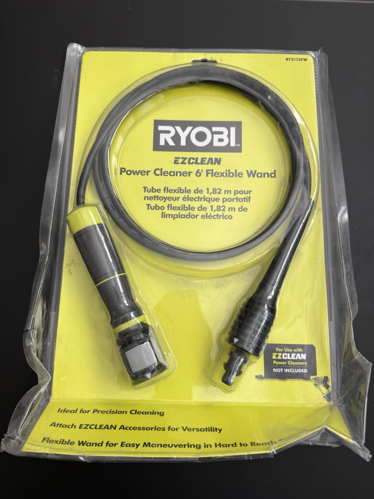 RYOBI 6′ Flexible Wand RY3112FW for Use w/ EZCLEAN Power Cleaners NEW