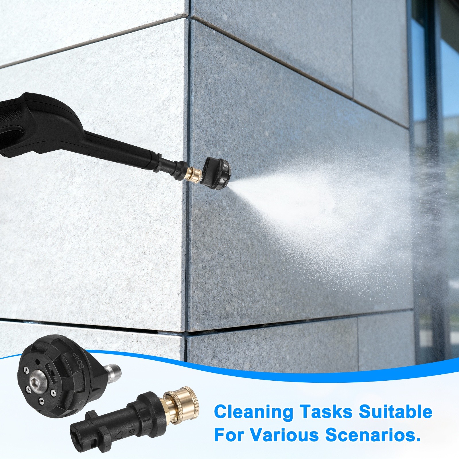 6-in-1 Pressure Washer Nozzle Tips with Connect Adapter, 3600PSI, 3.5GPM