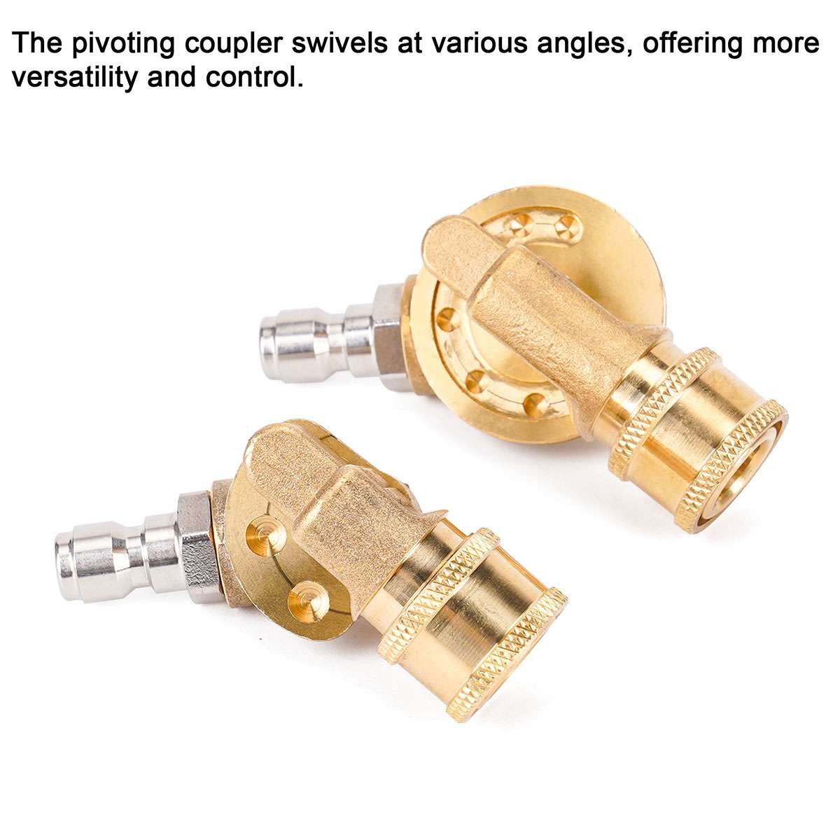 For Pressure Washer 5-Angle 7-Angle 1/4 ” Quick Connect Pivoting Coupler Nozzle