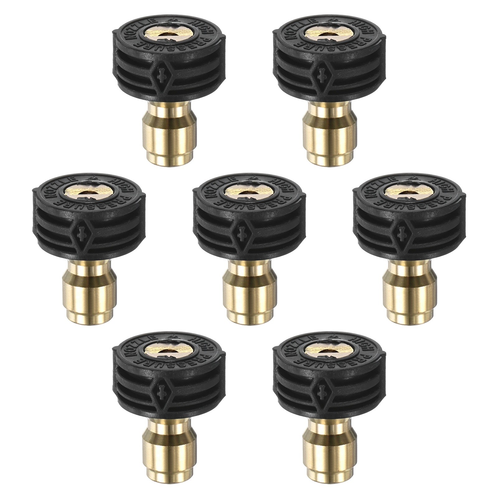 7-Pack 1/4″ Quick Connect, Orifice 4.0 Pressure Washer Tips [Black]