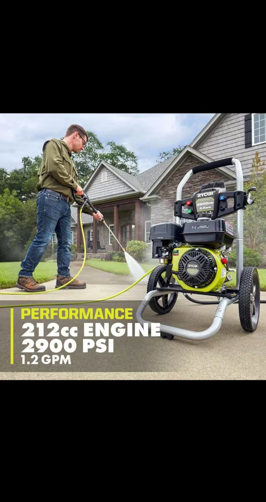 Ryobi RY802925 Pump Assembly 2.5GPM Cold Water Gas Pressure Washer, 2900PSI