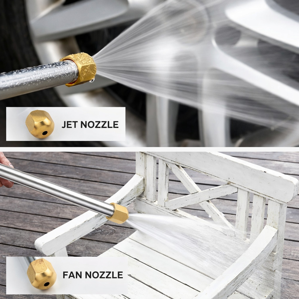2 Pack Hydro Jet Garden Hose Power Washer Wand High Pressure Water Nozzle