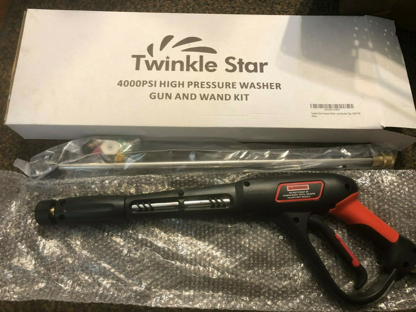 Pressure Power Washer Gun Kit 21″ Replacement Wand 5-Spray Nozzles Tips 4000 PSI