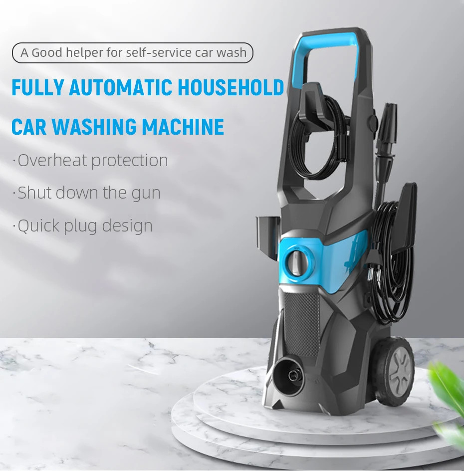 Portable High Pressure Car Washer – Automatic Household Cleaning Machine 220v