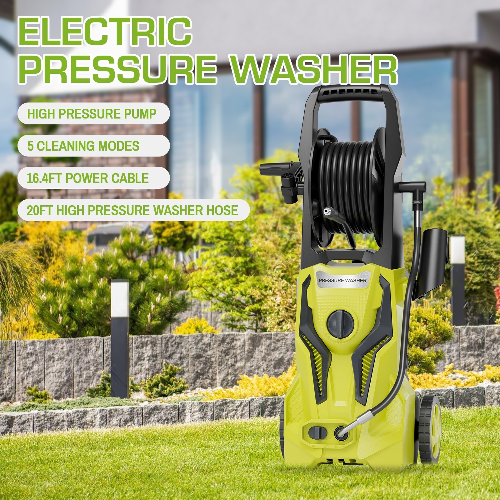 Power Washers Electric Powered – 4800 PSI 3.2 GPM High Pressure Washer