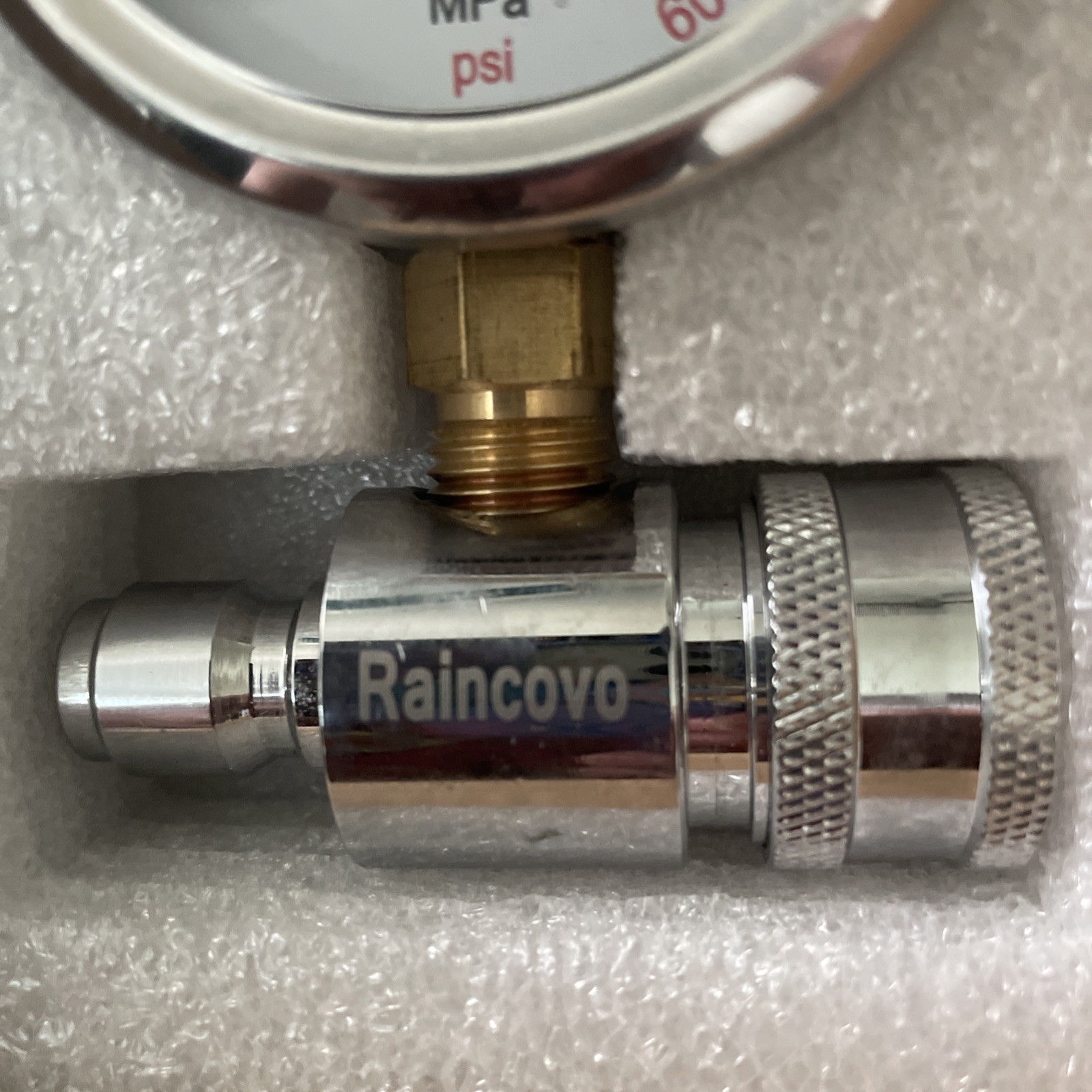 6000 PSI Pressure Washer Gauge With Stainless Steel and Brass Construction New