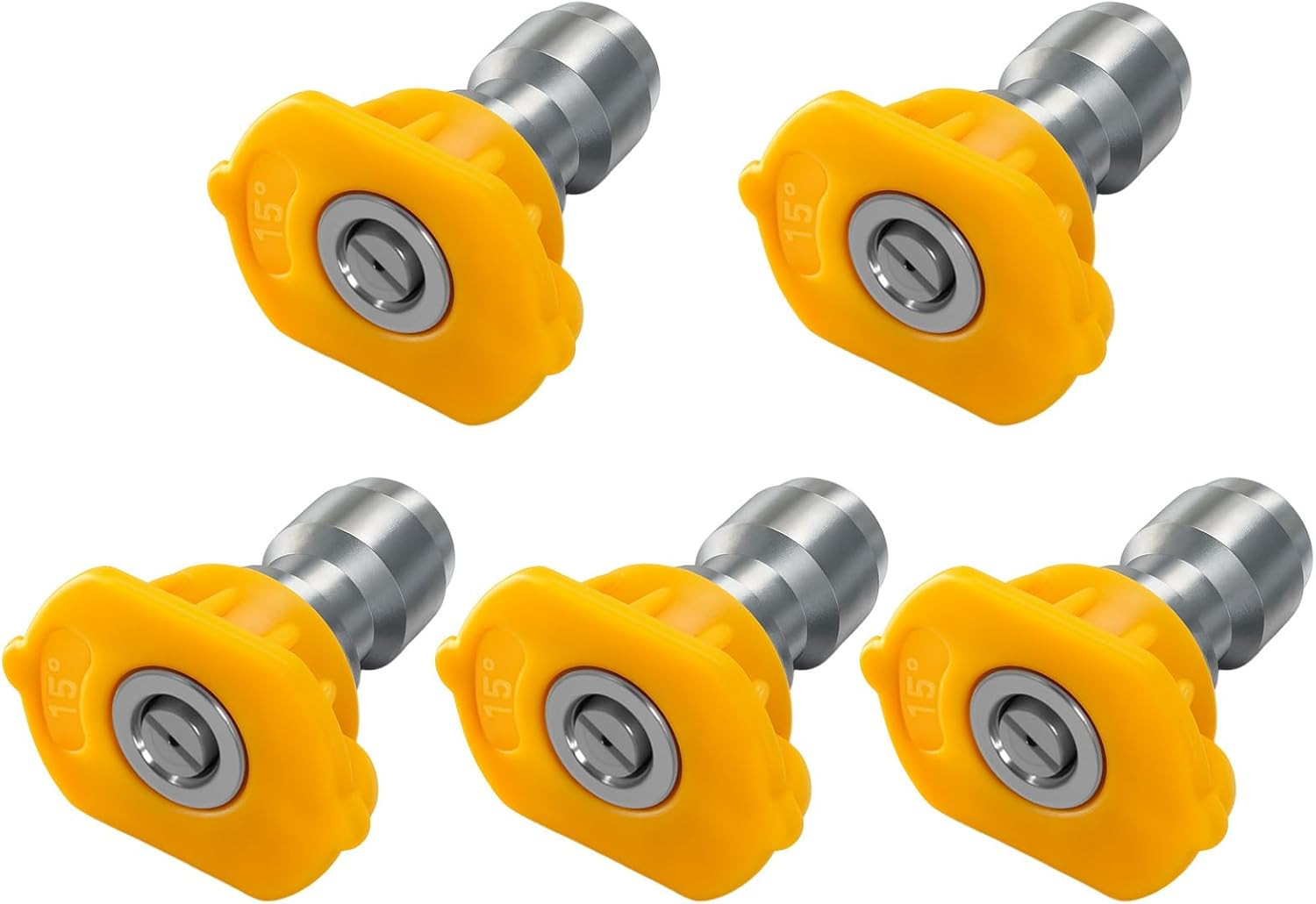 Pressure Washer Sprayer Nozzle Tip 1/4″ Size 3.0, Yellow 15 Degree Stainless Ste