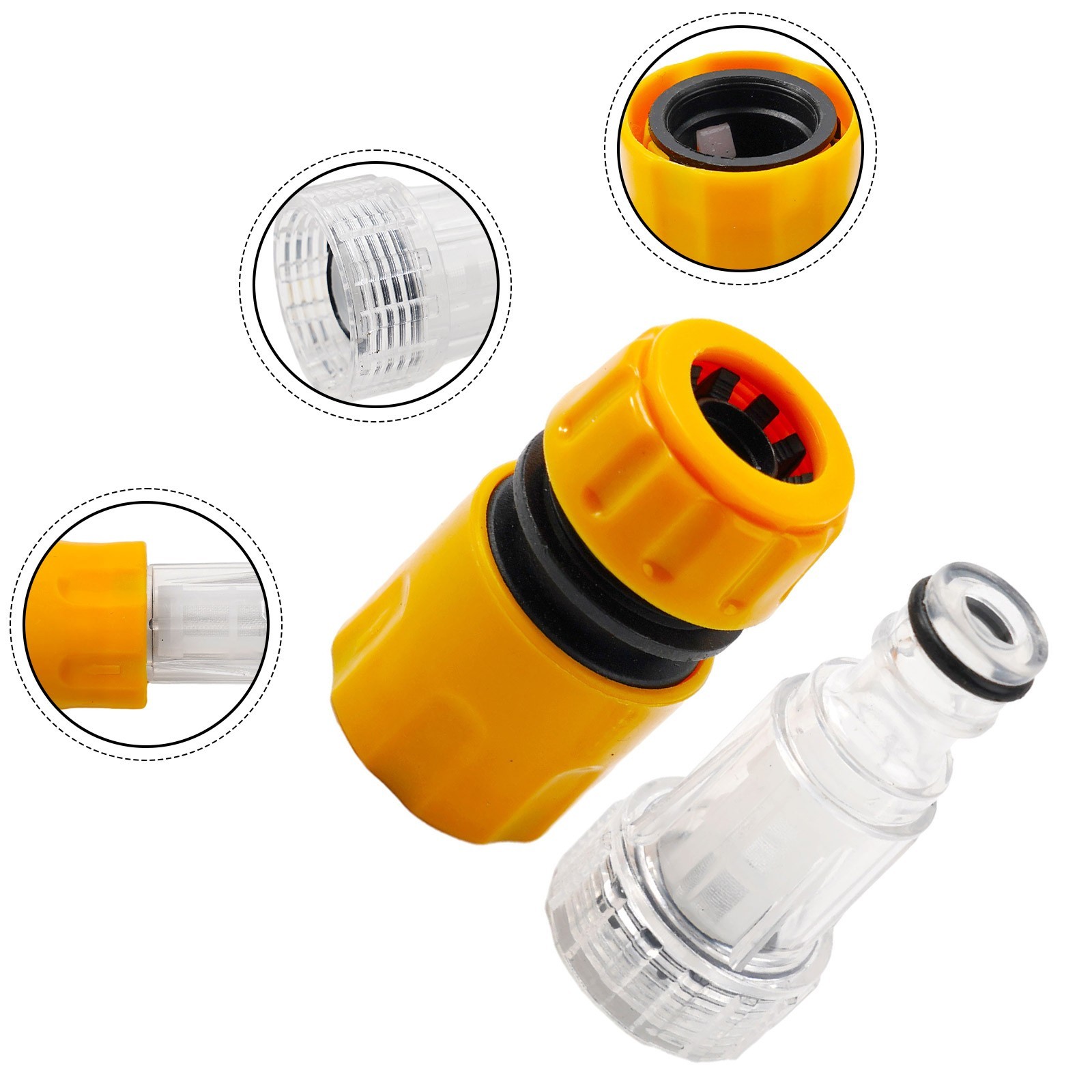 Accessories Car Washer Adapter Pressure Washer 1 Set 2 * Filter Element
